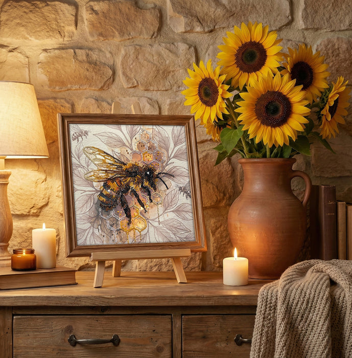 Bead embroidery kit - Golden honey AMB-137