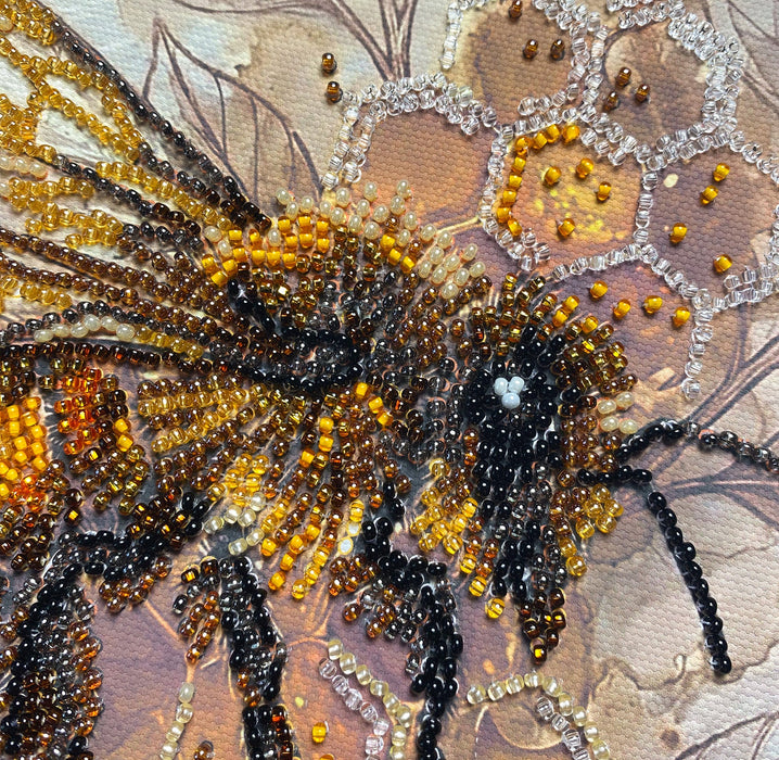 Bead embroidery kit - Golden honey AMB-137