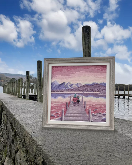 A Pawfect Place by the Water XLP21 Counted Cross Stitch Kit