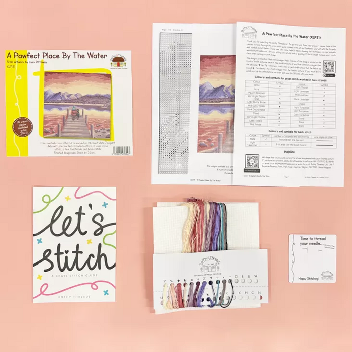 A Pawfect Place by the Water XLP21 Counted Cross Stitch Kit