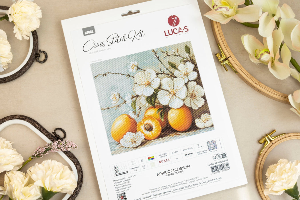 Apricot blossom B7062L Counted Cross-Stitch Kit