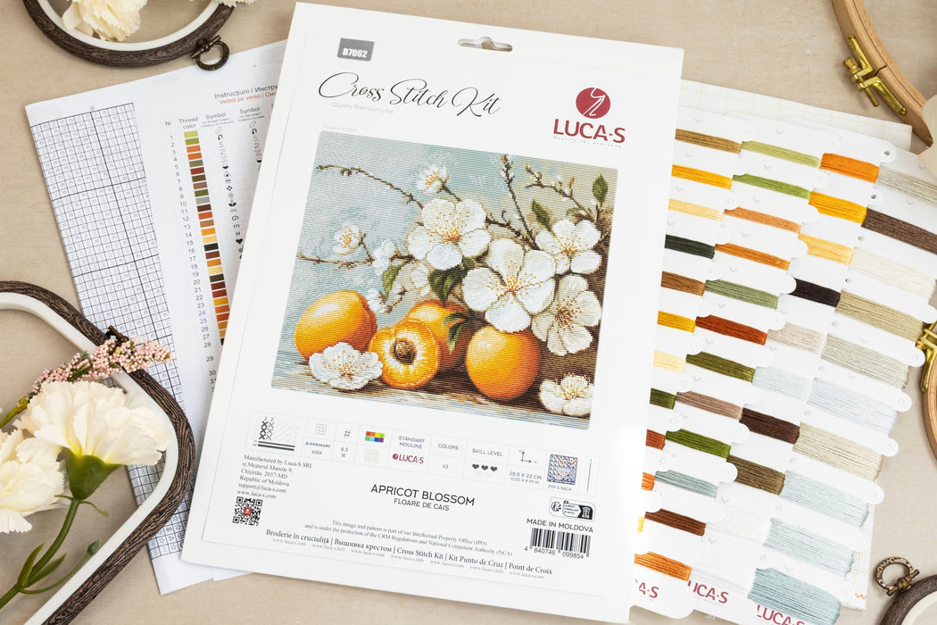 Apricot blossom B7062L Counted Cross-Stitch Kit