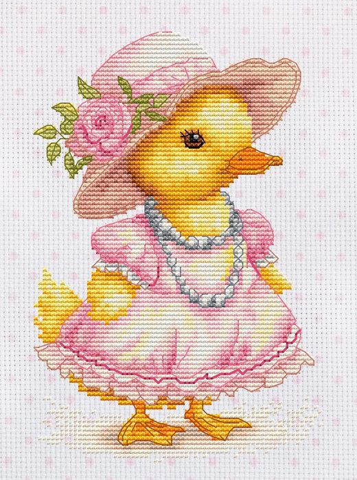 The Flirty Duckling B1415L Counted Cross-Stitch Kit