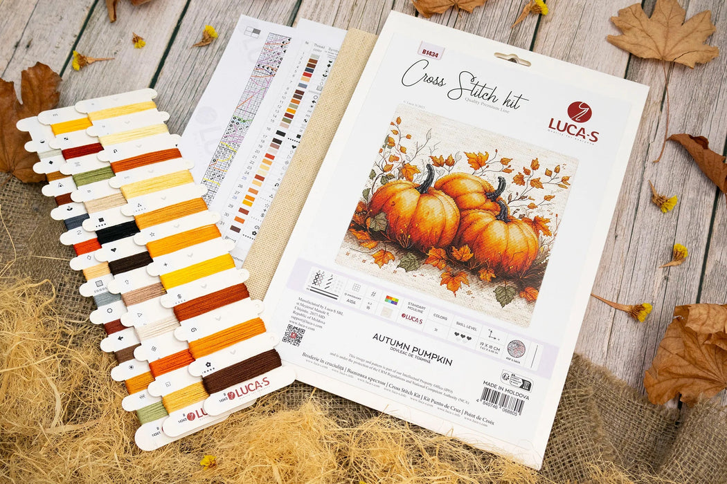 Autumn Pumpkin B1434L Counted Cross-Stitch Kit
