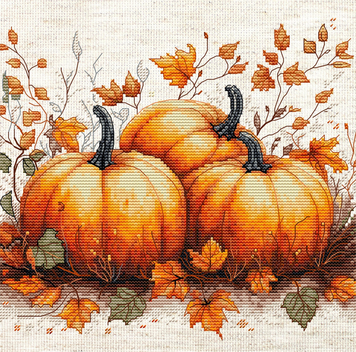 Autumn Pumpkin B1434L Counted Cross-Stitch Kit