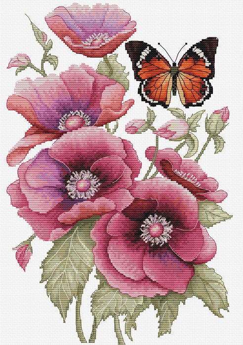 The Scent of Anemones B7037L Counted Cross-Stitch Kit