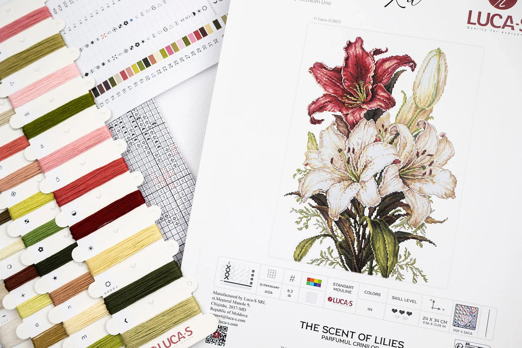 The scent of Lilies B7054L Counted Cross-Stitch Kit