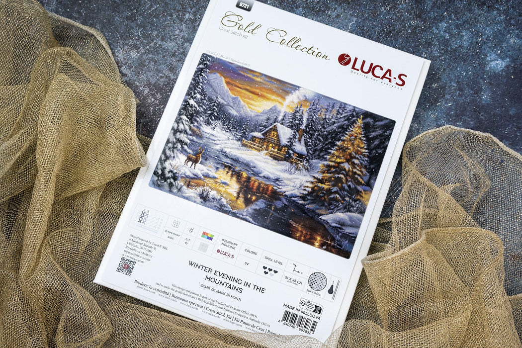Winter Evening in the Mountains B721L Counted Cross-Stitch Kit