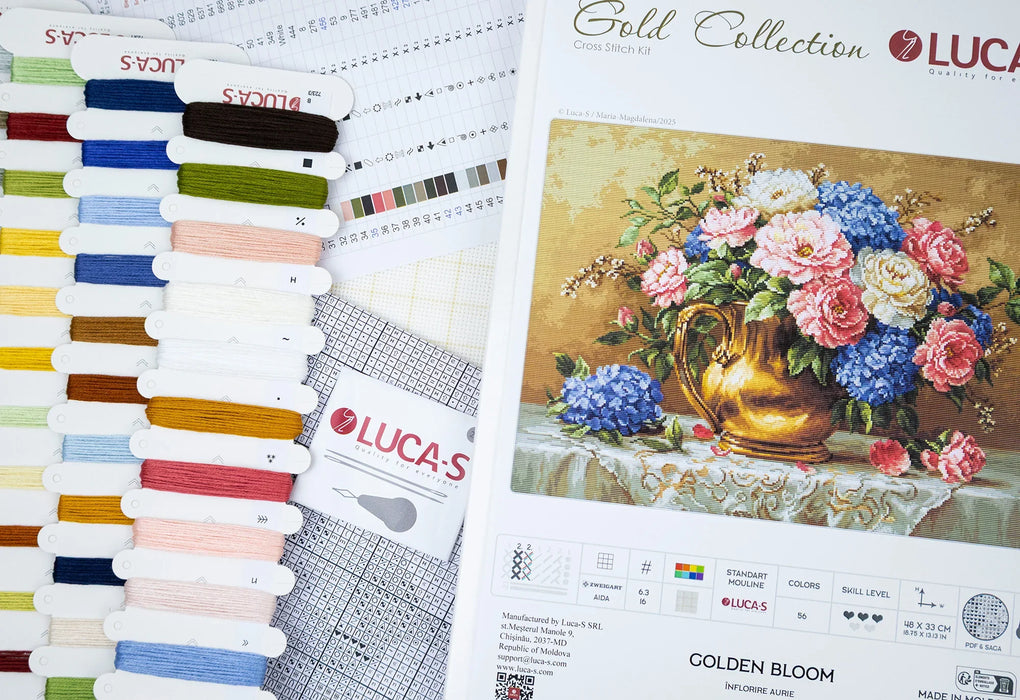 Golden Bloom B723L Counted Cross-Stitch Kit