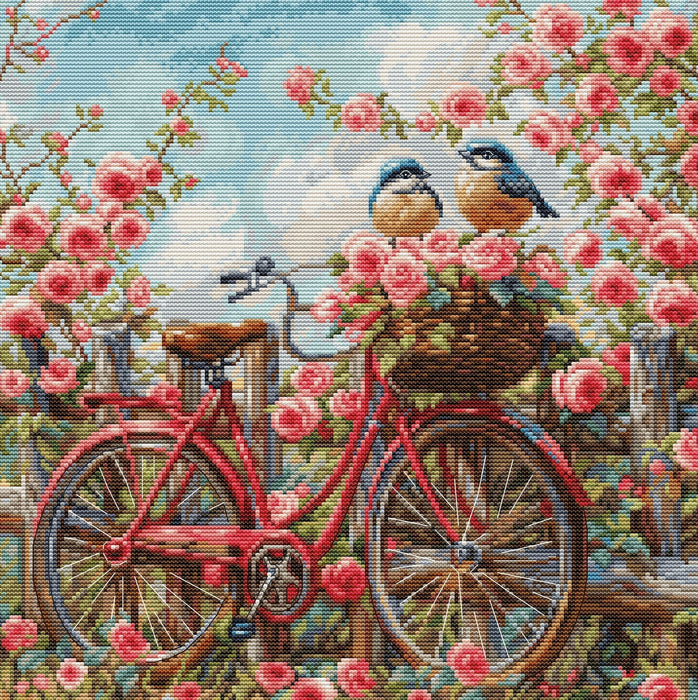 Bicycle with Roses BU5061L Counted Cross-Stitch Kit