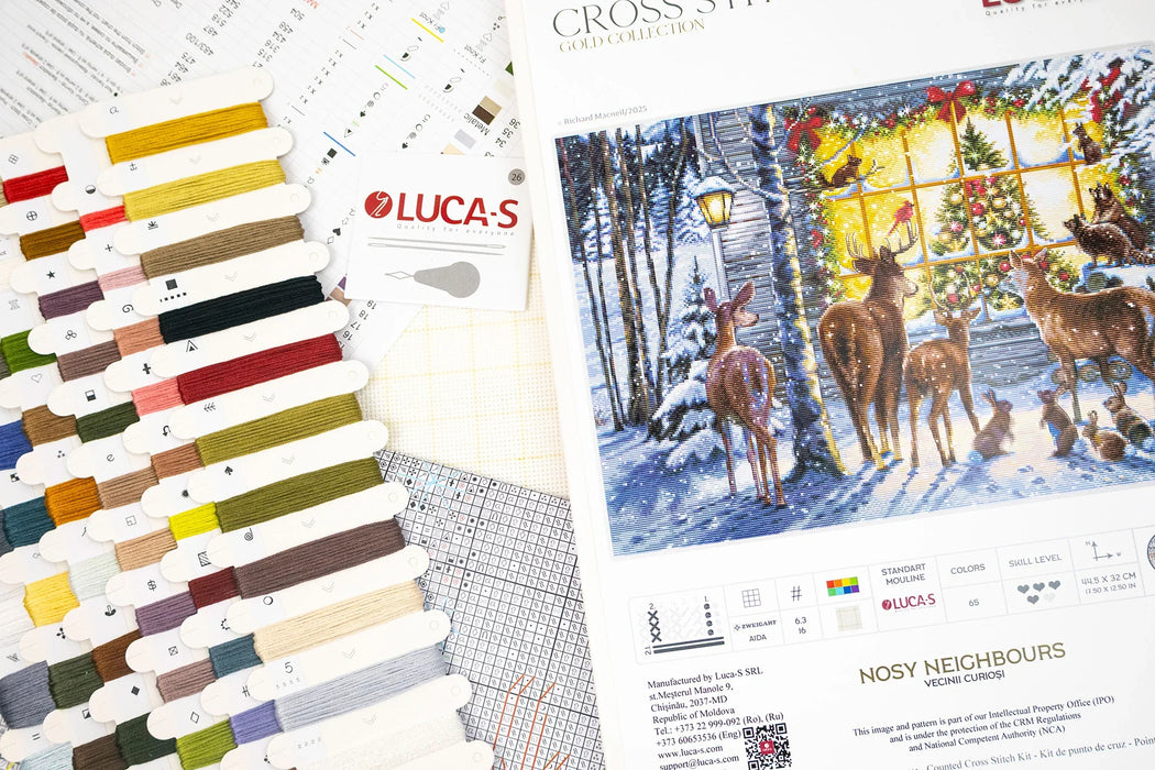 Nosy Neighbours BU5086L Counted Cross-Stitch Kit