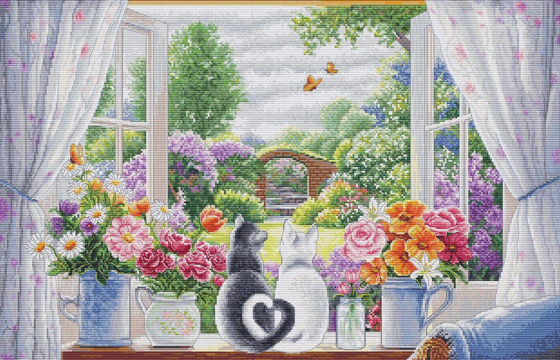 The Window of Dreams BU5088L Counted Cross-Stitch Kit