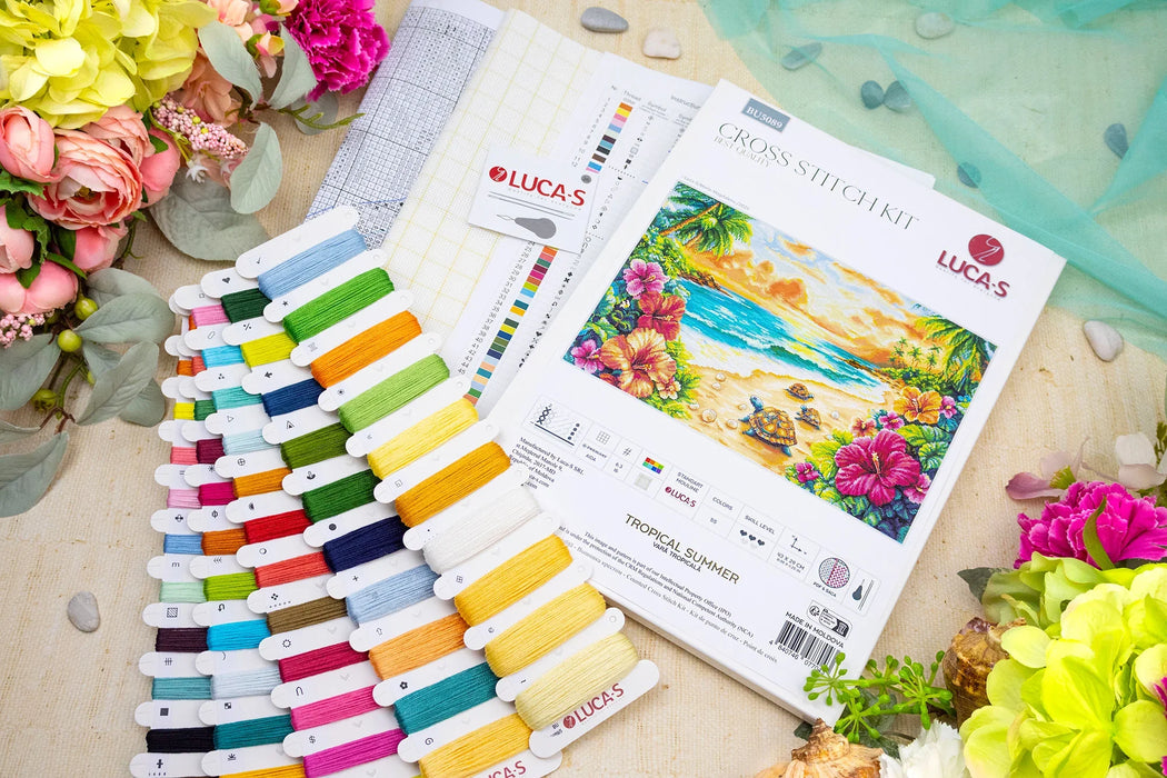 Tropical Summer BU5089L Counted Cross-Stitch Kit