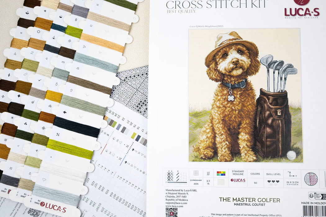 The Master Golfer BU5090L Counted Cross-Stitch Kit