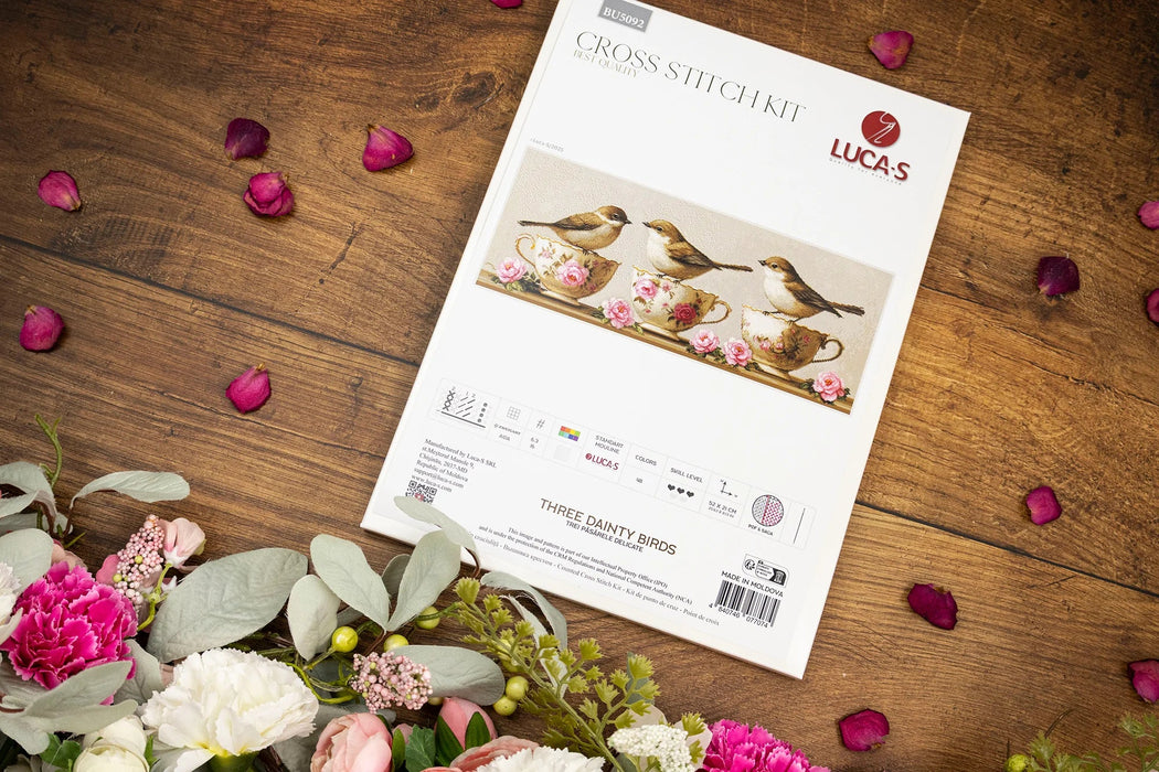 Three Dainty Birds BU5092L Counted Cross-Stitch Kit