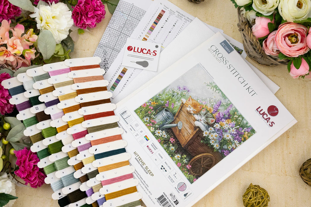 Kittens' Sleep BU5093L Counted Cross-Stitch Kit