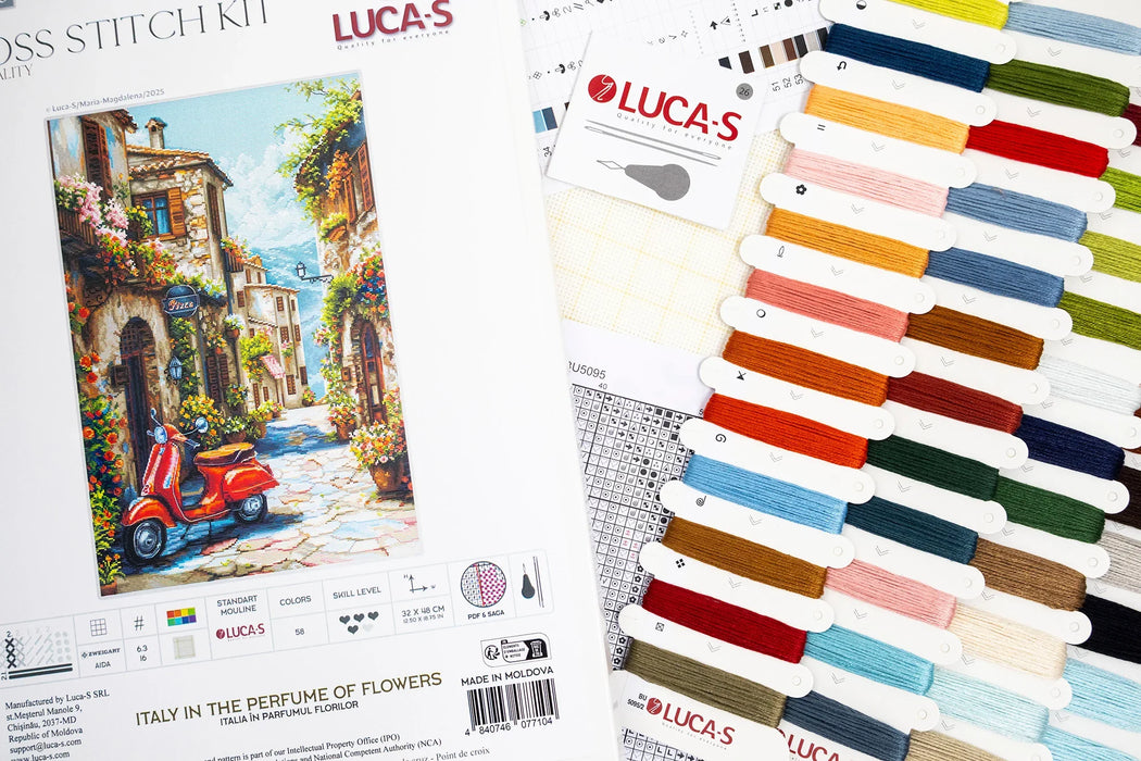 Italy in the Perfume of Flowers BU5095L Counted Cross-Stitch Kit