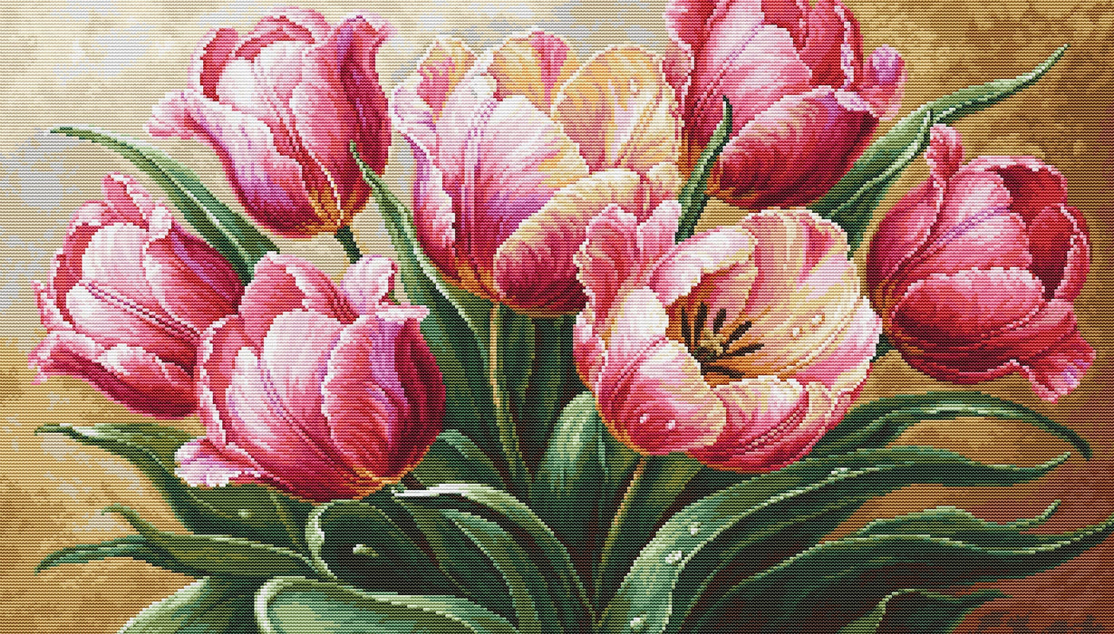 Graceful Tulips B718L Counted Cross-Stitch Kit