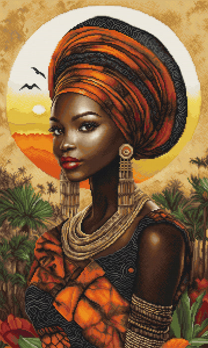 Queen of the Sunlit Continent B720L Counted Cross-Stitch Kit