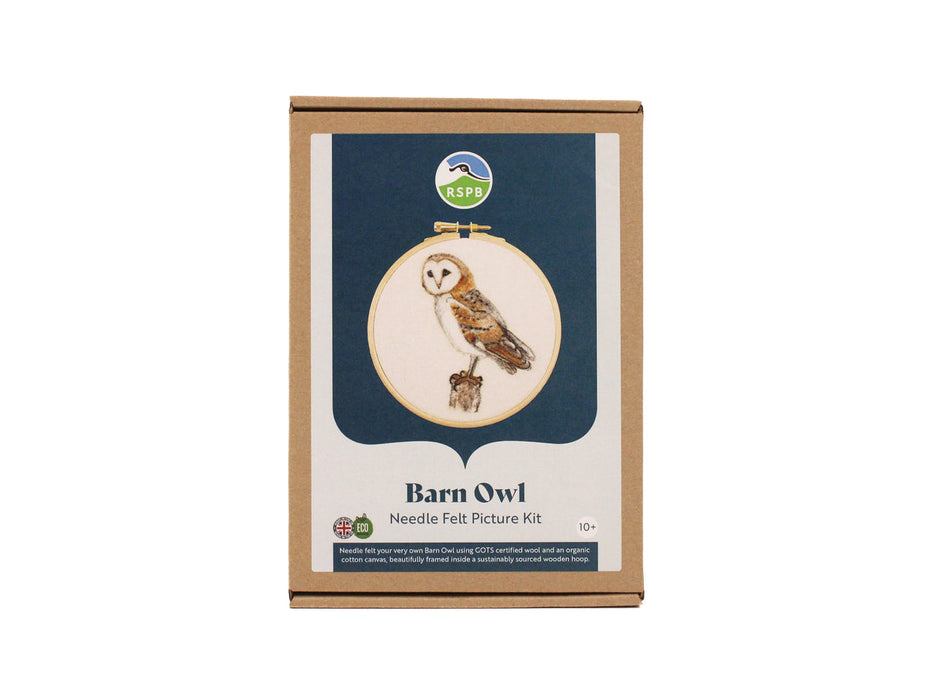 Felting Kit - Barn Owl 2D Kit. In Support of RSPB Charity