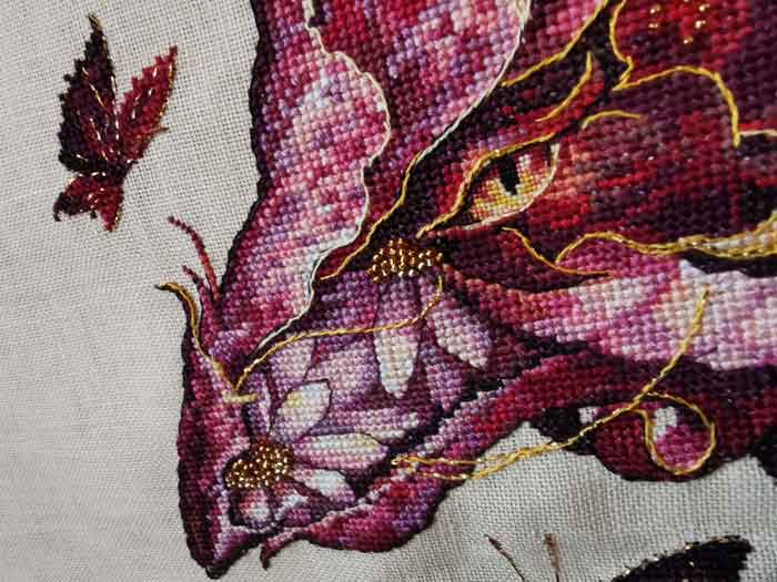 Flowers Dragon 211-P017 K Counted Cross Stitch Kit