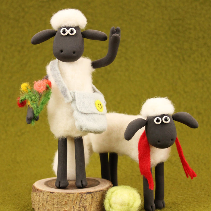 Felting Kit - Aardman Shaun the Sheep - on two legs Needle Felt Kit