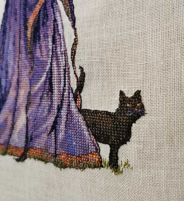 The Lady of the Cat 210-A057 K Counted Cross Stitch Kit