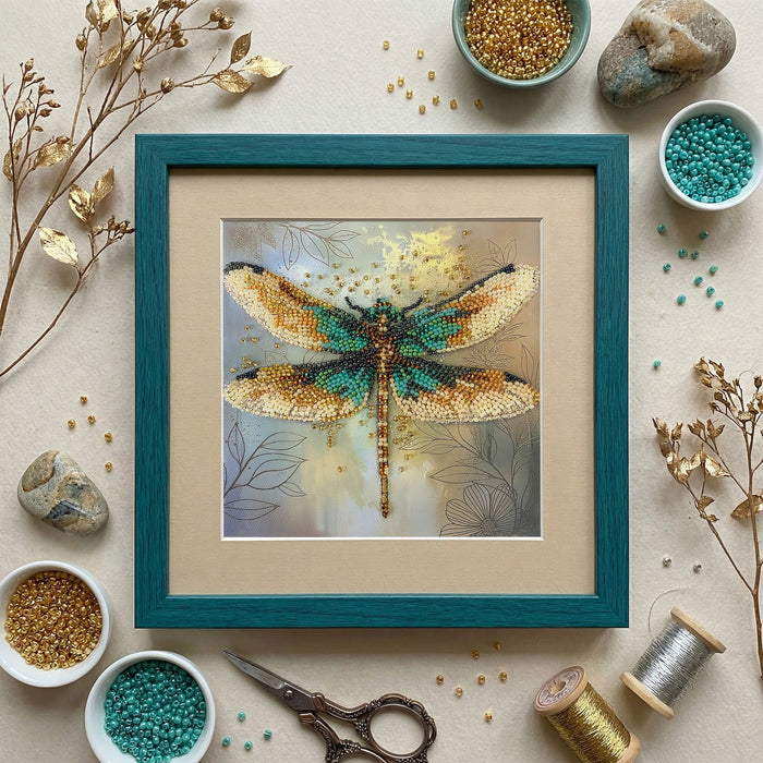 Mini Bead embroidery kit - Emerald Wings AM-268