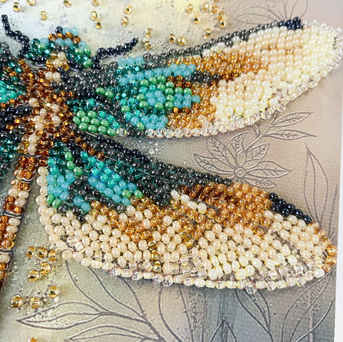 Mini Bead embroidery kit - Emerald Wings AM-268