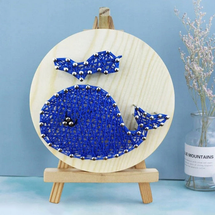 String Art DIY Kit - Whale. Wizardi Craft Kit F07-M12-1-DHAA28277