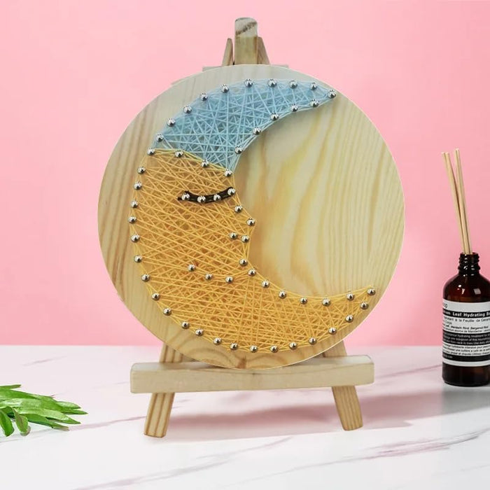 String Art DIY Kit - Moon. Wizardi Craft Kit F07-M12-1-DHAA28282