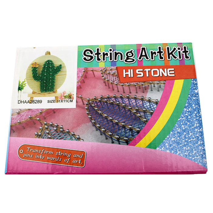 String Art DIY Kit - Cactus. Wizardi Craft Kit F07-M12-1-DHAA28289