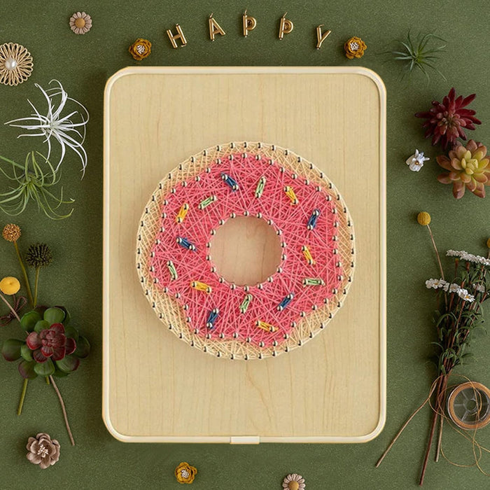 String Art DIY Kit - Donut. Wizardi Craft Kit F07-M12-3-DHBC28012