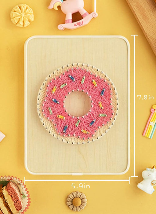 String Art DIY Kit - Donut. Wizardi Craft Kit F07-M12-3-DHBC28012