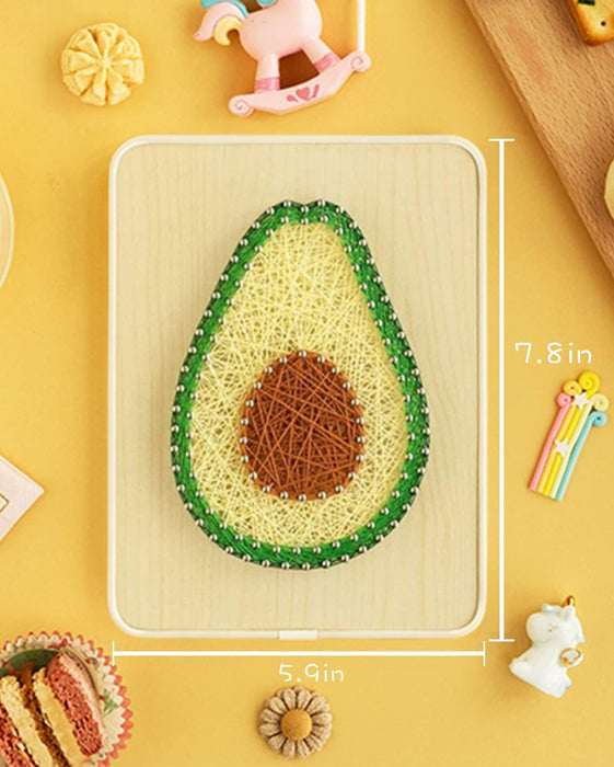String Art DIY Kit - Avocado. Wizardi Craft Kit F07-M12-3-DHBC28014