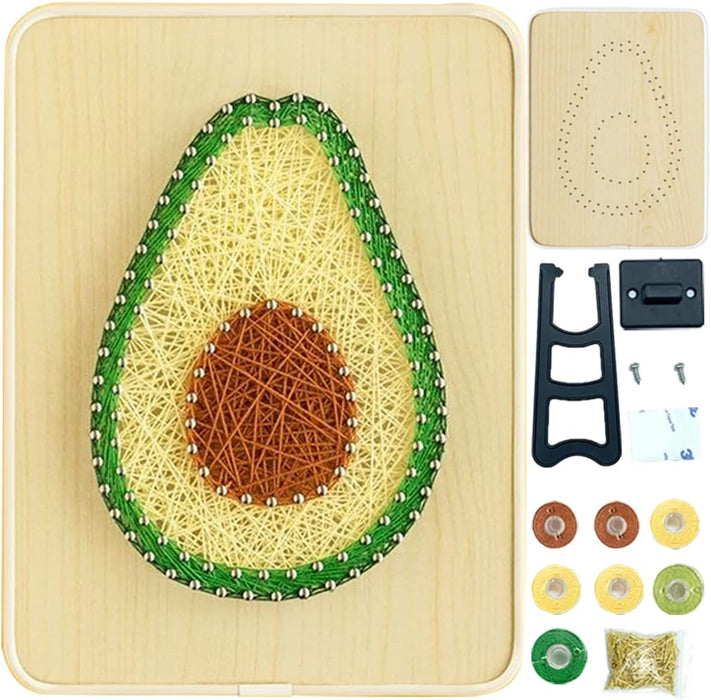 String Art DIY Kit - Avocado. Wizardi Craft Kit F07-M12-3-DHBC28014