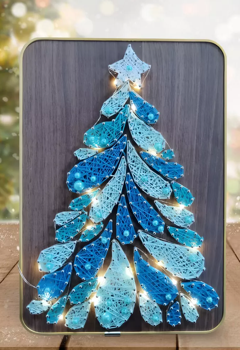 Blue Christmas Tree String Art Kit F07-M12-6-DHACE13253