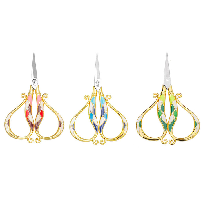 Craft Scissors for Felting & Embroidery Wizardi F07-M13-2-green