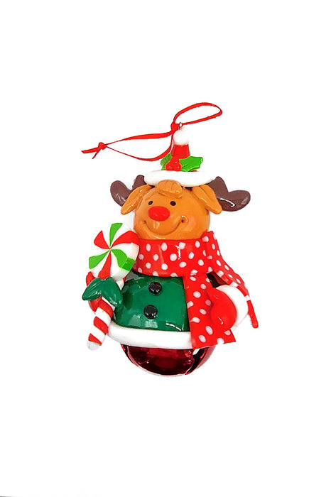 Christmas Ornament - Glossy Reindeer. Wizardi Festive Decoration F07-N2-14-E2504C