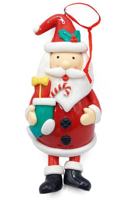 Christmas Ornament - Glossy Santa. Wizardi Festive Decoration F07-N2-16-CEE019A
