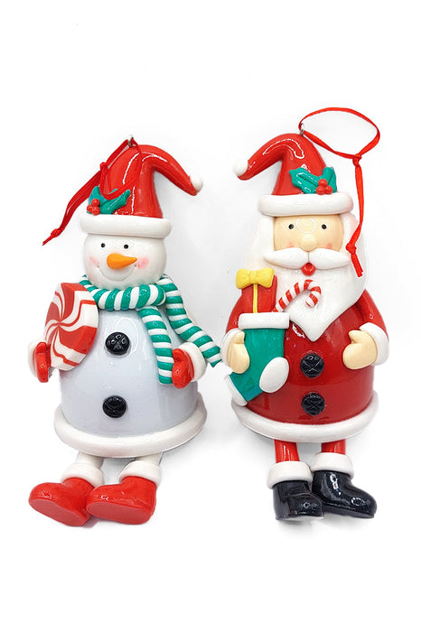 Christmas Ornament - Glossy Santa. Wizardi Festive Decoration F07-N2-16-CEE019A