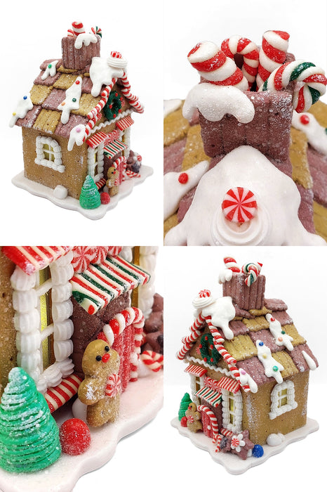 Christmas Gingerbread Candy House. Wizardi Festive Decoration F07-N2-21-KA605A