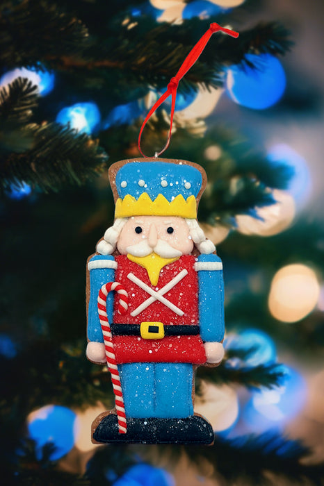 Christmas Ornament - Blue Soldier. Wizardi Festive Decoration F07-N2-4-A2584B