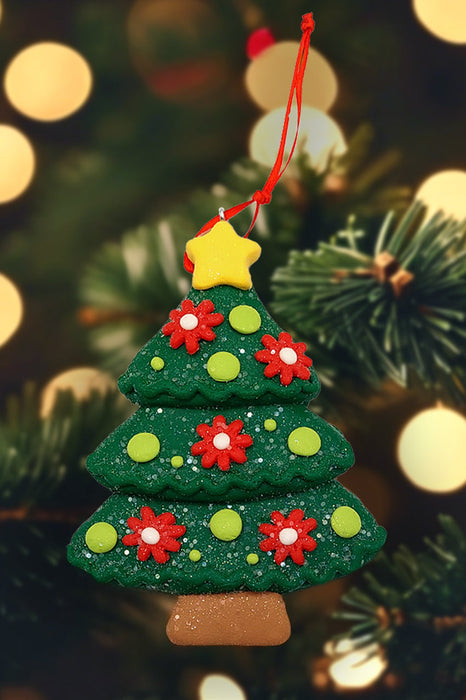 Christmas Ornament - Glossy Christmas Tree. Wizardi Festive Decoration F07-N2-6-A2585A