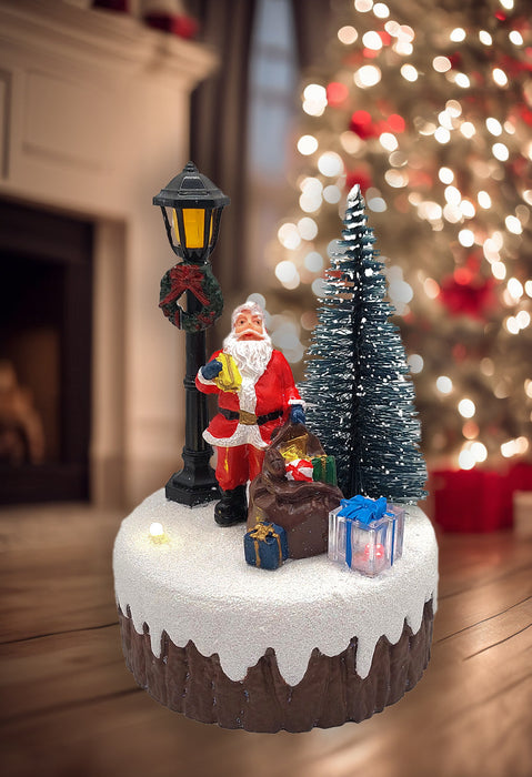 Holiday Scene with Santa - Christmas Village Collection by Wizardi F07-N6-2A Santa