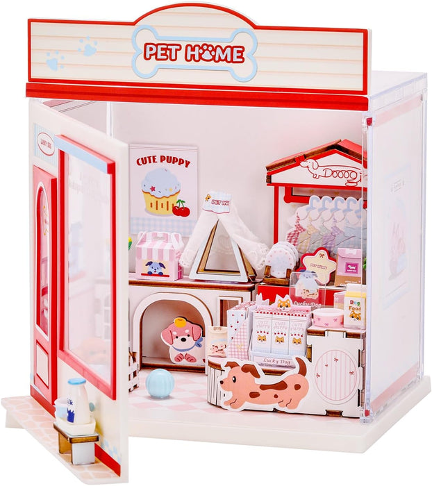 Pet Home Miniature Dollhouse Kit F07AM10-1-5-ECJW-75