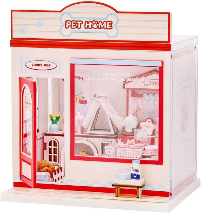 Pet Home Miniature Dollhouse Kit F07AM10-1-5-ECJW-75