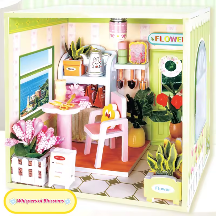 Whispers of Blossoms Miniature Dollhouse Kit F07AM10-3-4-EZMKJ-04