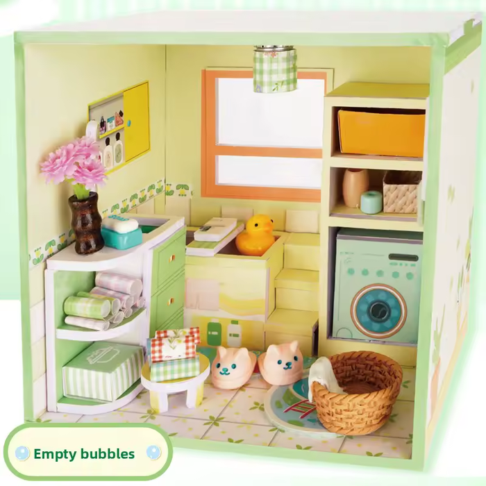 Empty Bubbles Miniature Dollhouse Kit F07AM10-3-7-EZMKJ-08