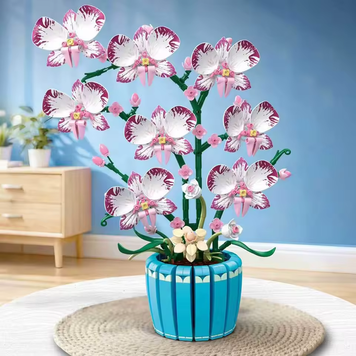 Orchid Potted Flower Building Blocks Kit F07AM11-12-T2123